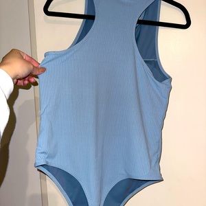 Light blue racerback brami bodysuit